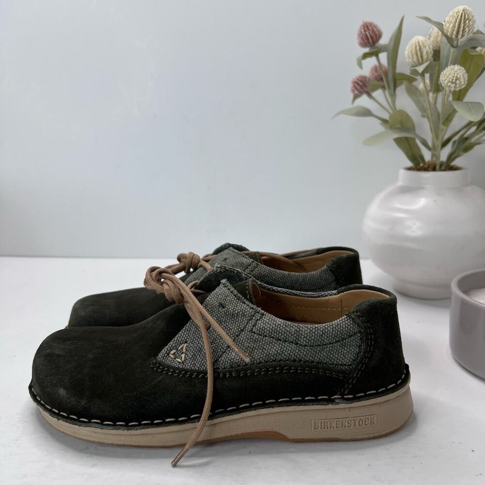 Birkenstock Memphis Leather/Fabric Shoe Blue Women 5/Men 3/EU36 Regular Fit - Picture 3 of 9